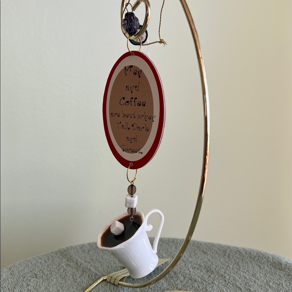 Coffee Themed Ornament with Mug Charm - Picture 9 of 10